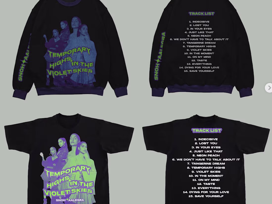 Cover image for Merch Design - Snoh Aalegra