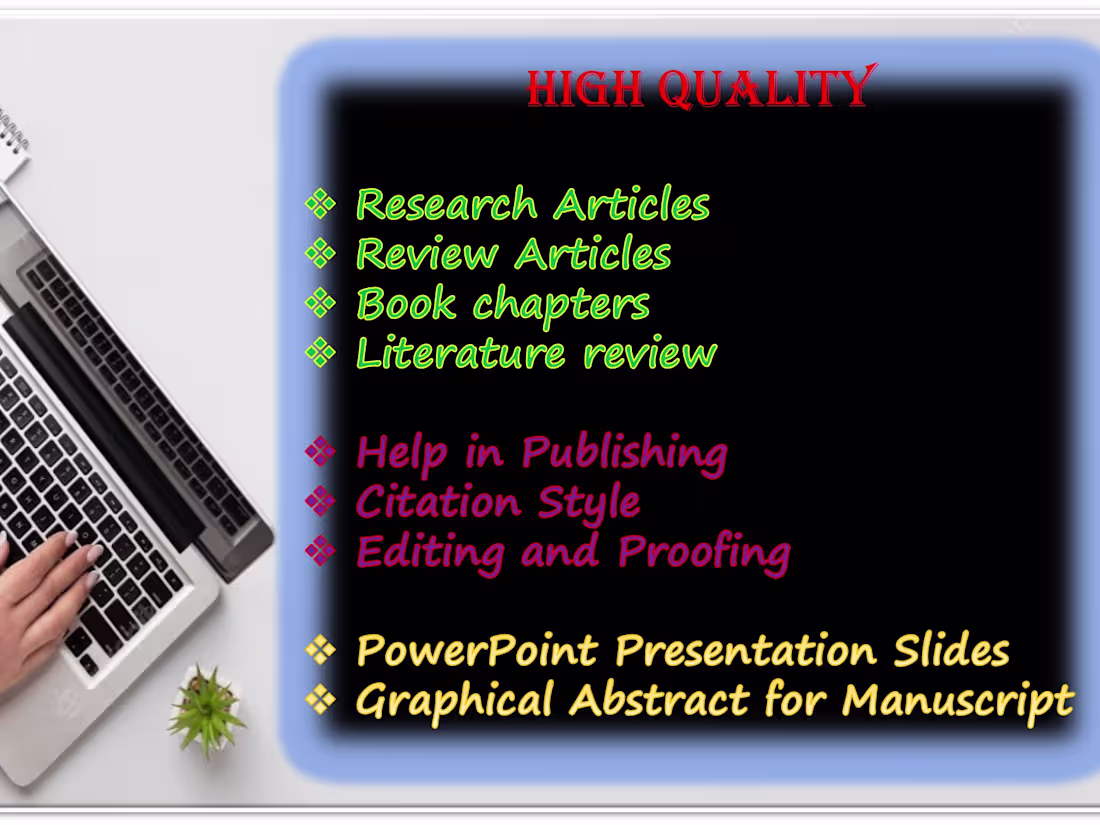 Cover image for I will write chemistry, pharmaceutical and food research article