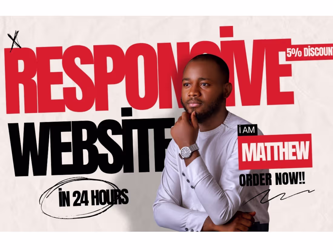 Cover image for I will design responsive WordPress website for business in 24h