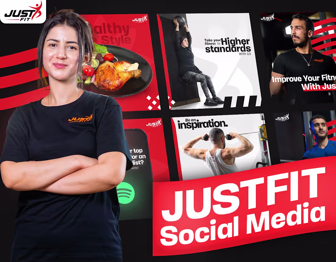 Cover image for Social Media Design for JustFit Gym