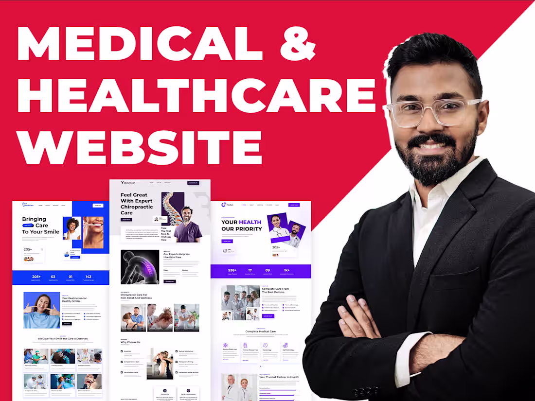 Cover image for I will design healthcare and medical website