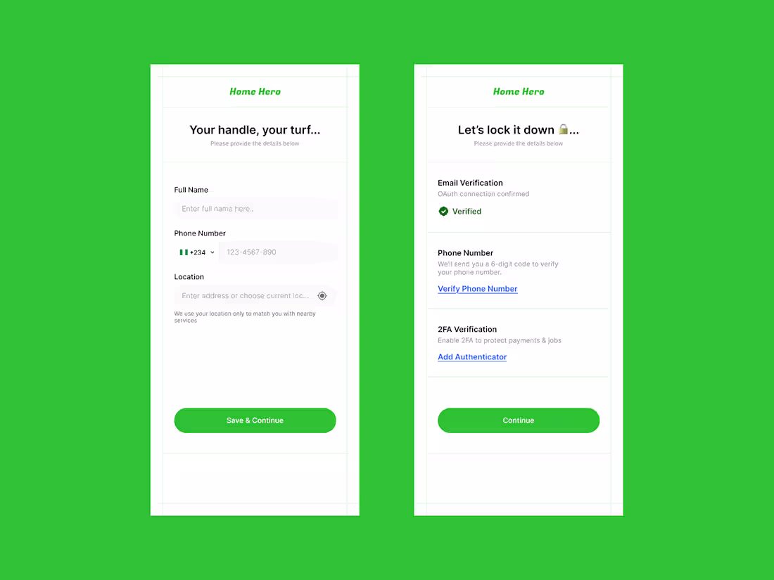 Cover image for Account Setup + Verification
