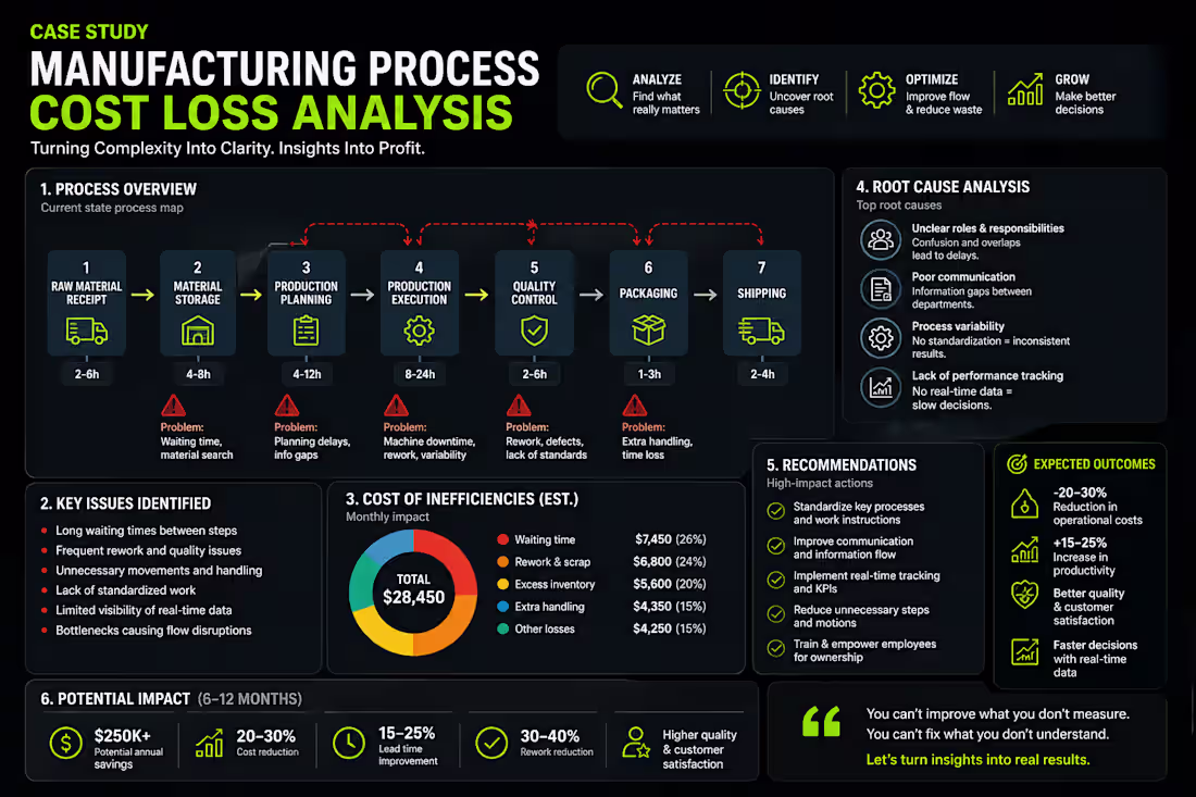 Cover image for Comprehensive Cost Loss Analysis in Manufacturing Processes