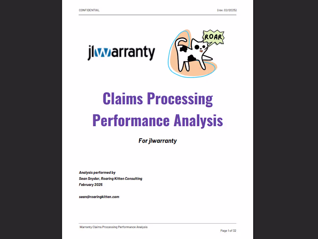 Cover image for Claims Processing Performance/Trace File Analysis
