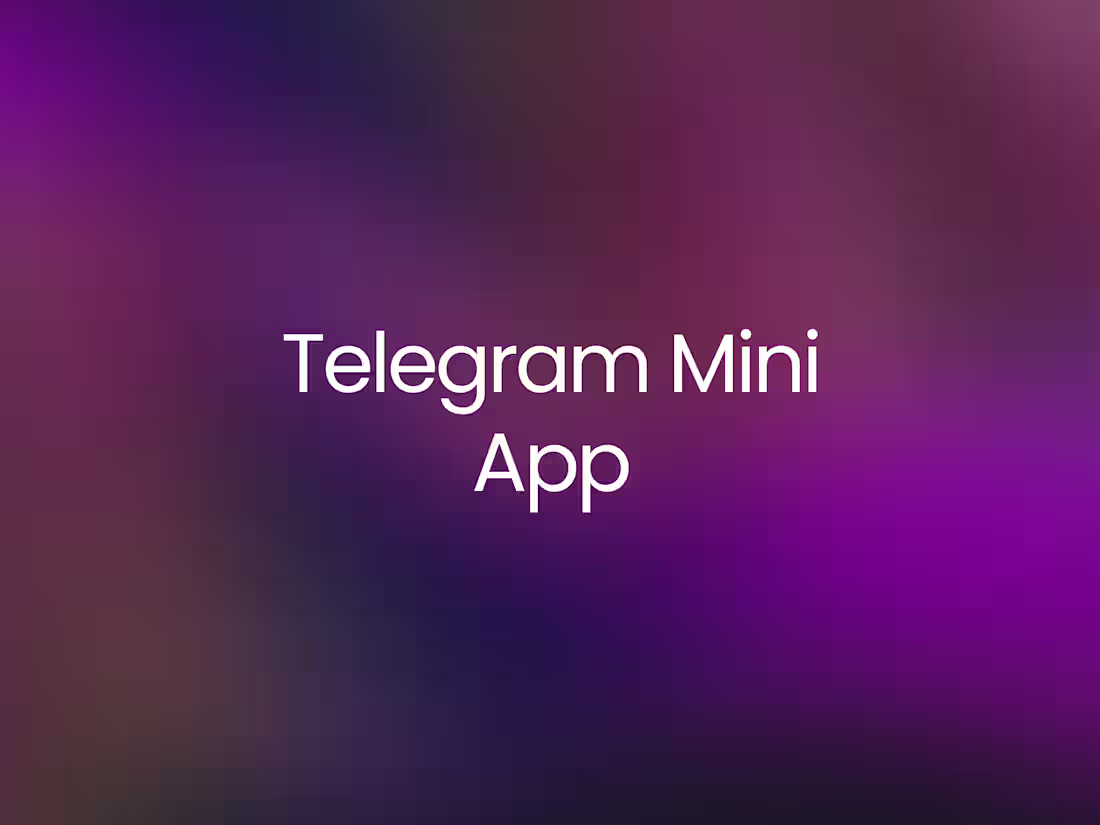 Cover image for 🚀 Telegram Mini App Development – Fast, Scalable & Secure!