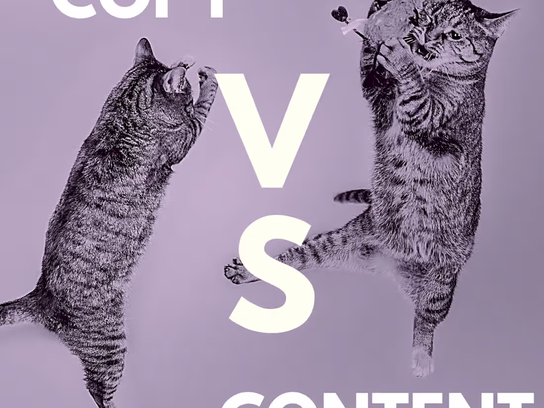 Cover image for Copy vs. Content: A Battle of Words and Wits