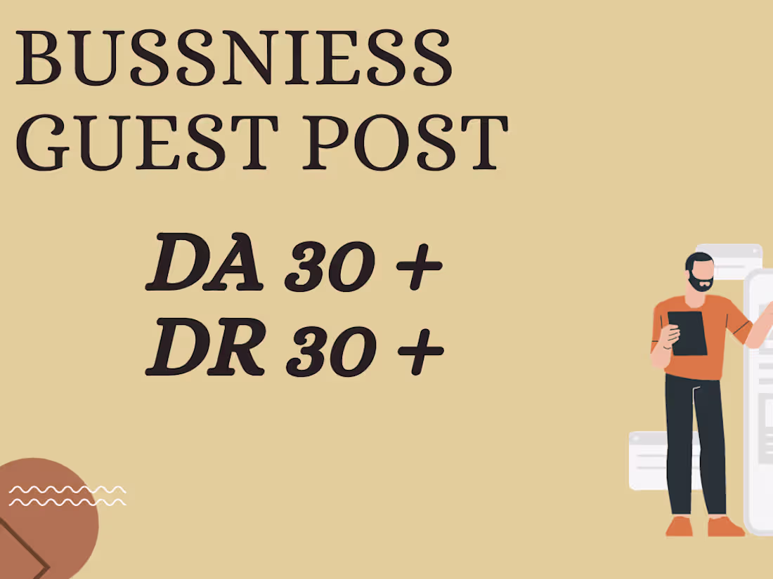 Cover image for i will do Guest posting with higher Da and DR
