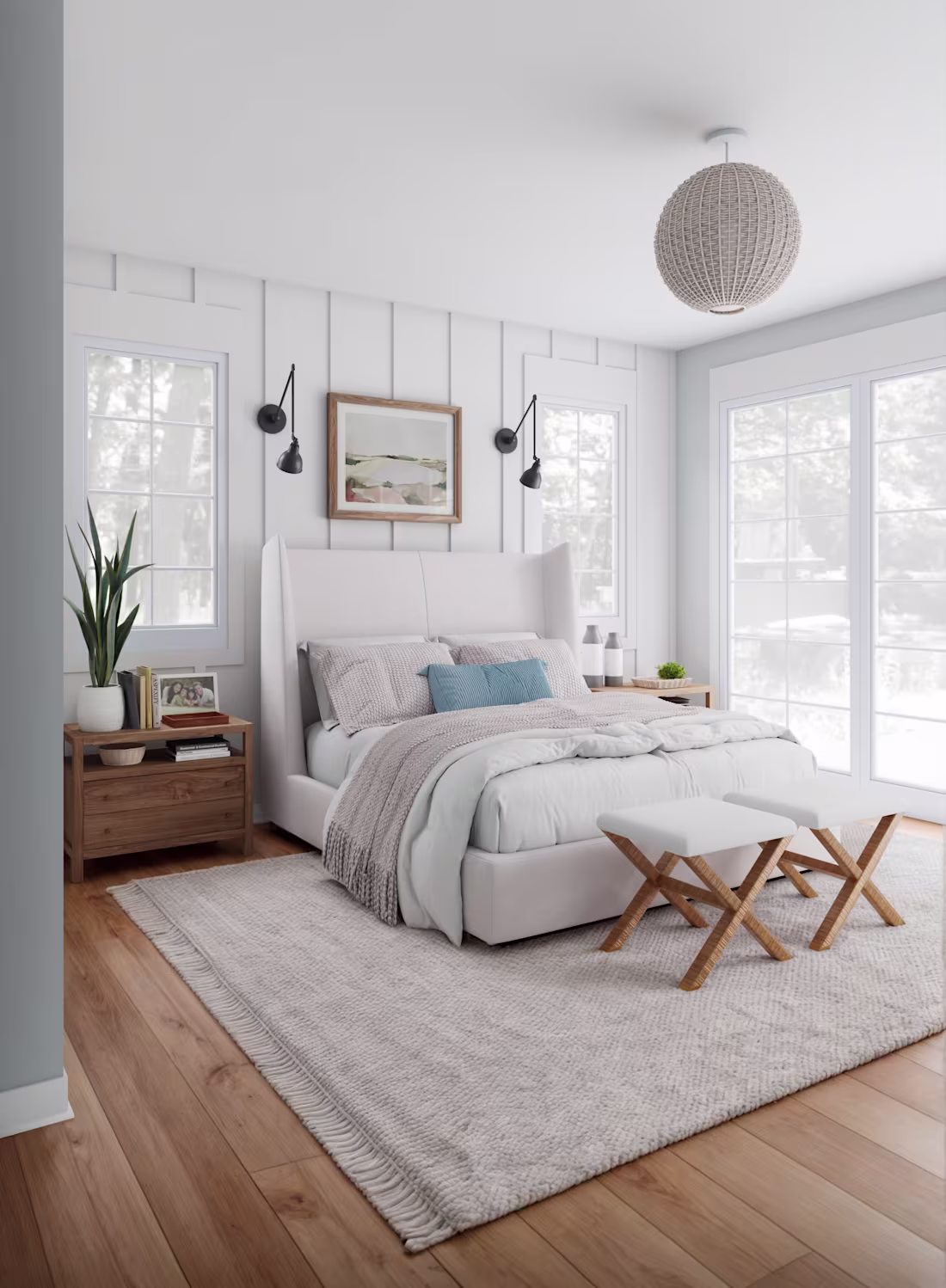 Cover image for Coastal Lake House Bedroom Visualization