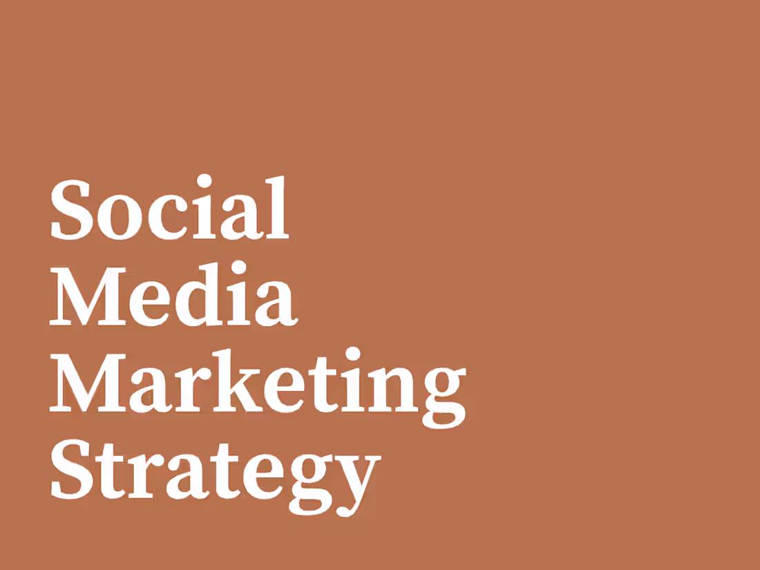 Cover image for Social Media Marketing Strategy