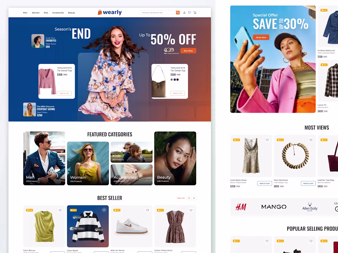 Cover image for Wearly – Conversion-Driven Fashion E-Commerce Platform