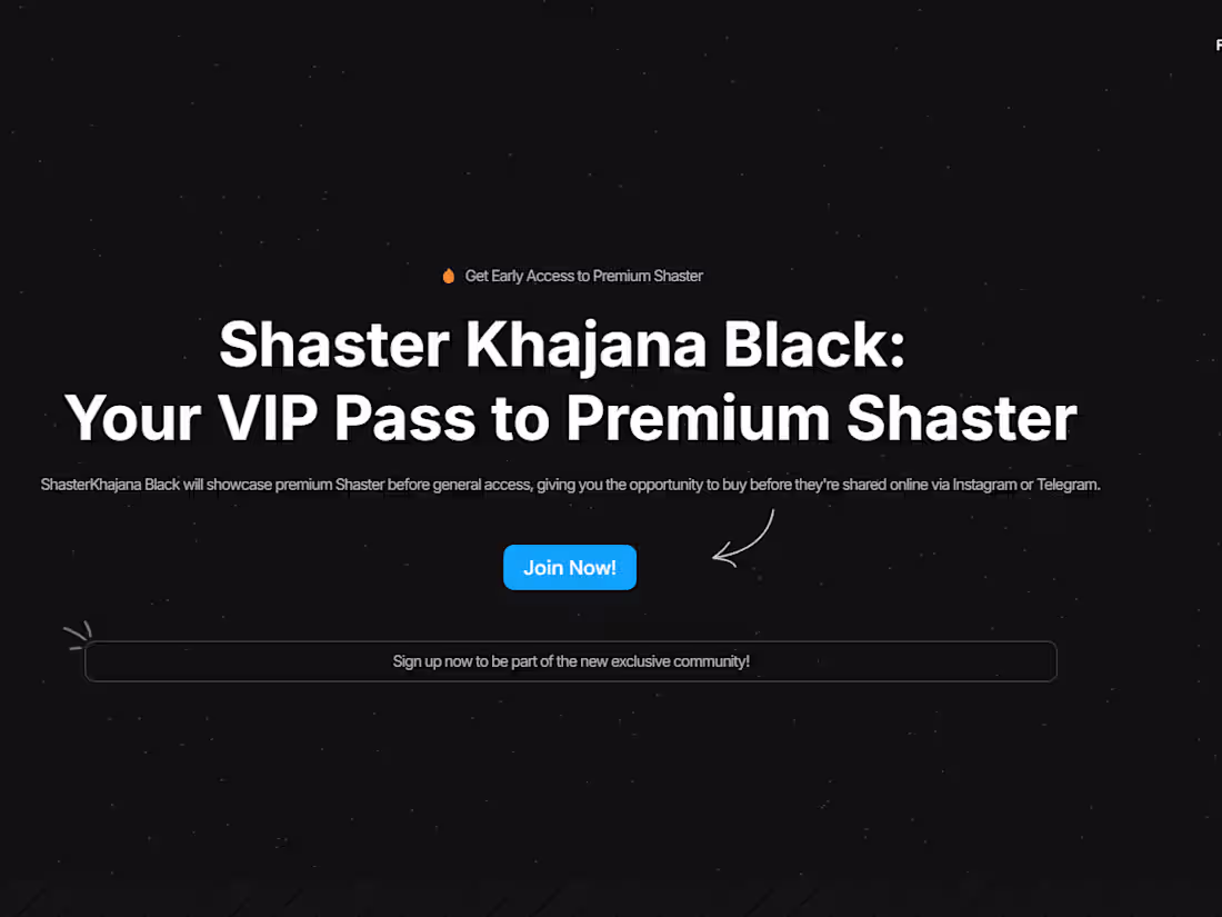 Cover image for ShasterKhajana Landing Page