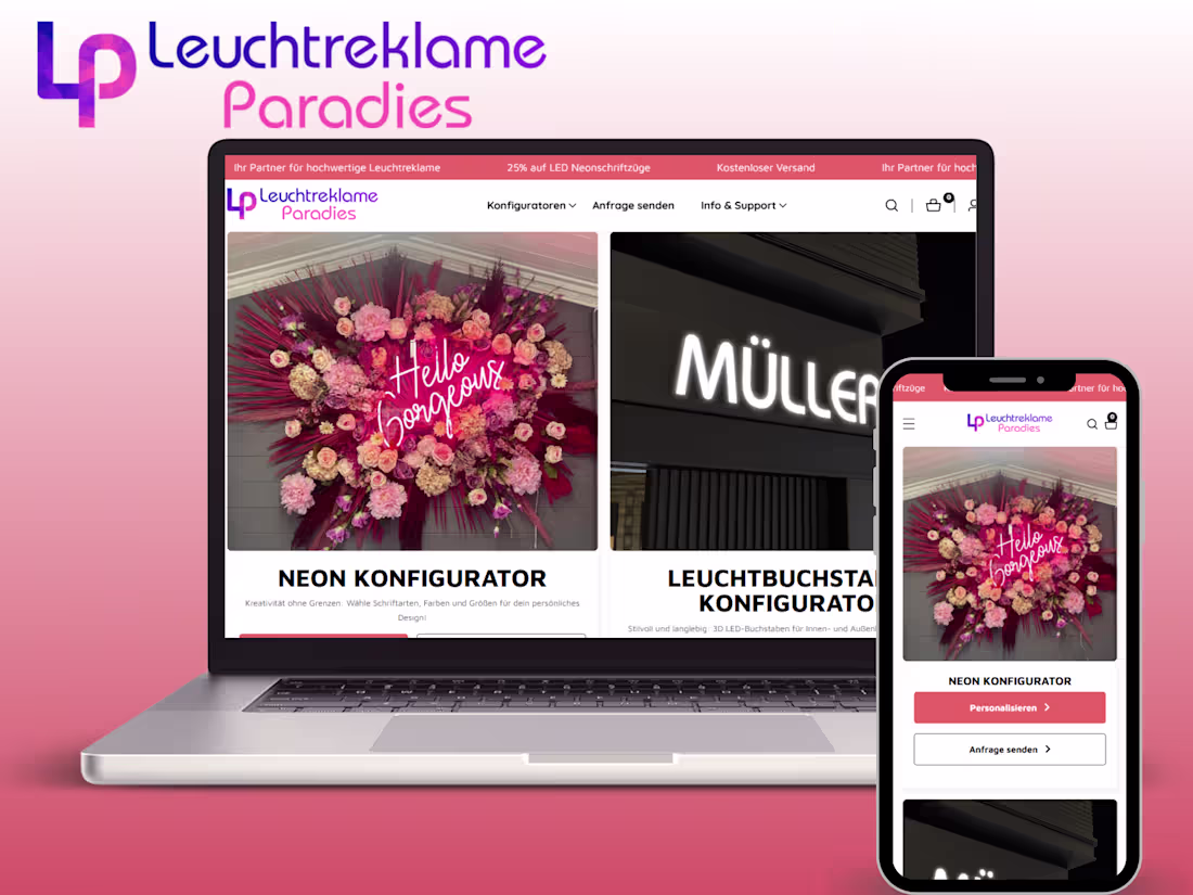 Cover image for Custom Neon Signs Shopify Store