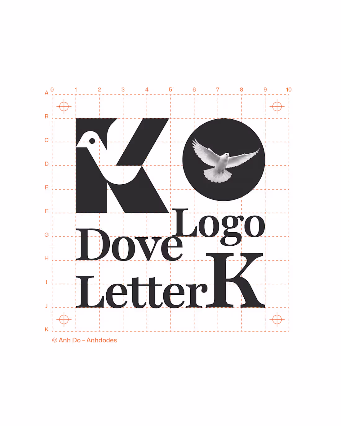 Cover image for Letter K Dove Exclusive Logo