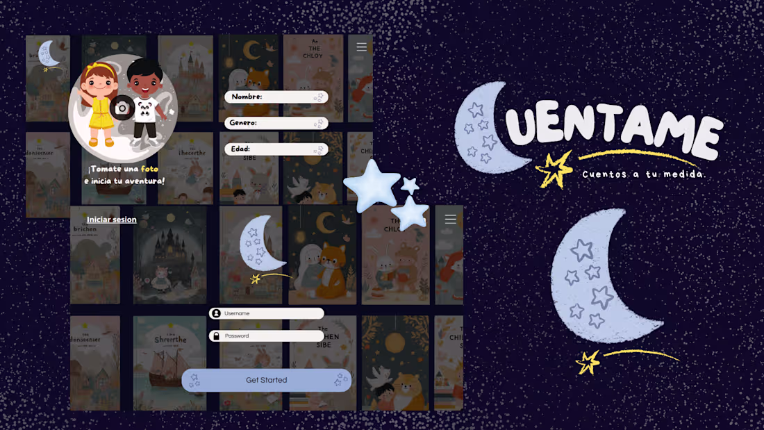 Cover image for Kids storytelling ai app ui