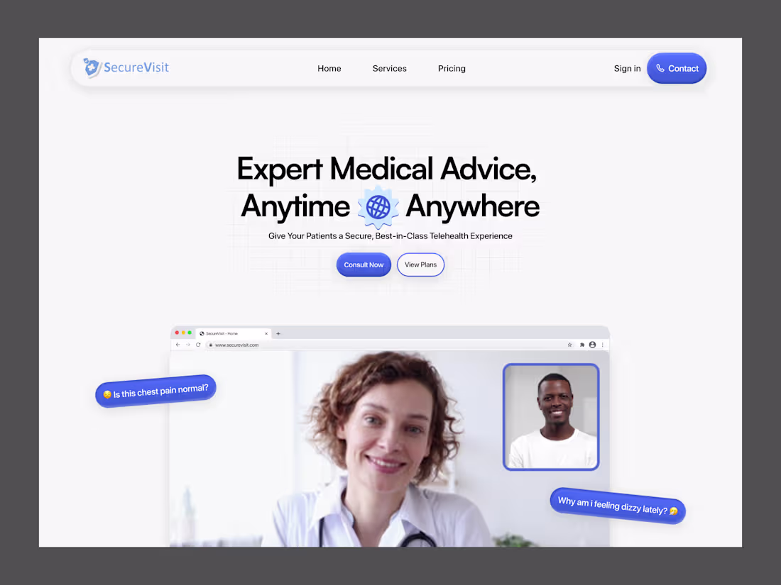 Cover image for Online Clinic Website Design