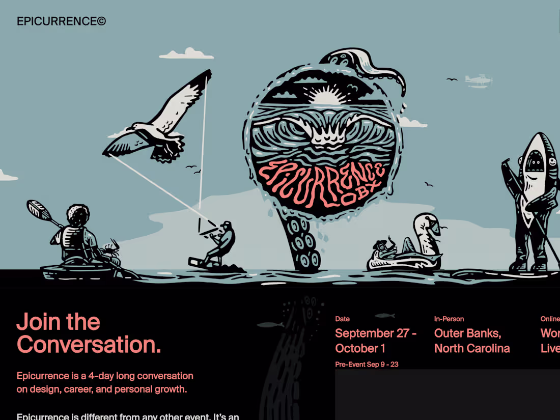 Cover image for Epicurrence Landing Page