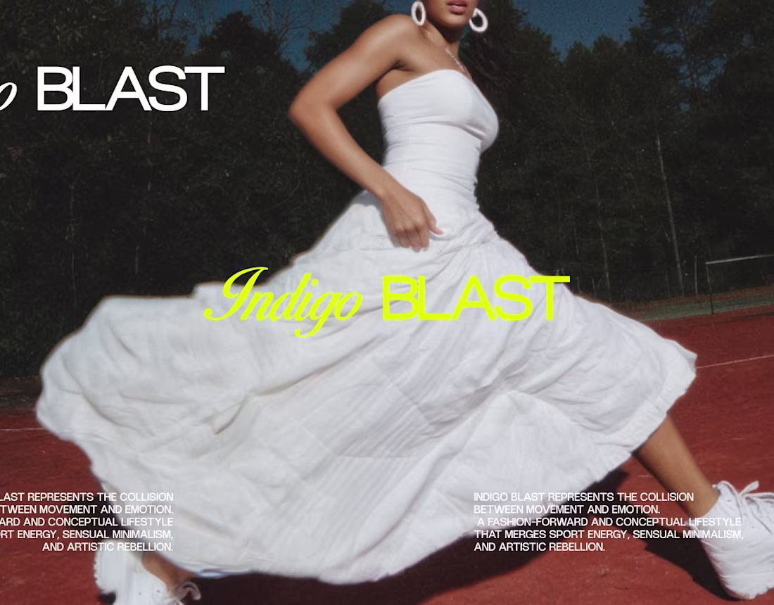 Cover image for Unleash bold energy. Indigo Blast in motion. Brand - Higords...