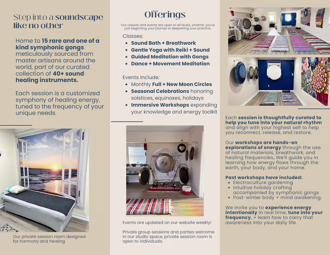 Cover image for Tri-Fold Brochure - Wellness Studio