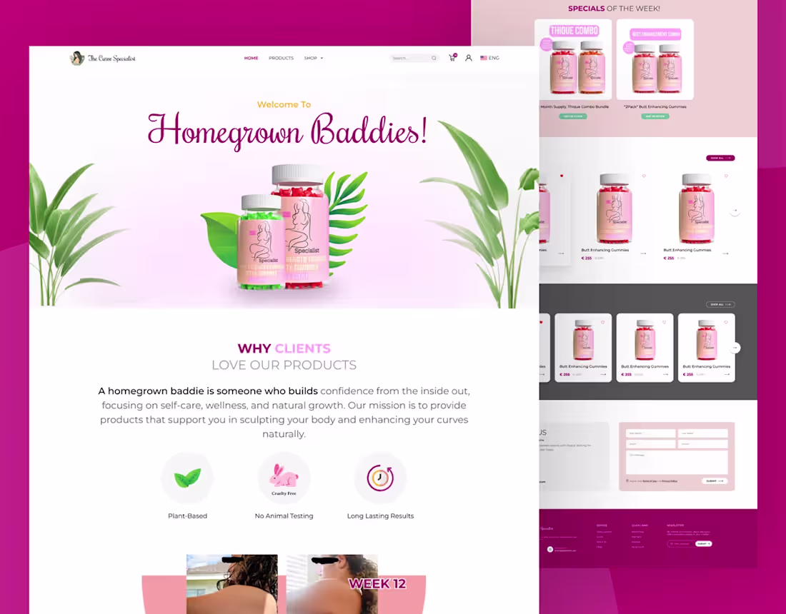 Cover image for The Curve Specialist ecommerce product landing page
