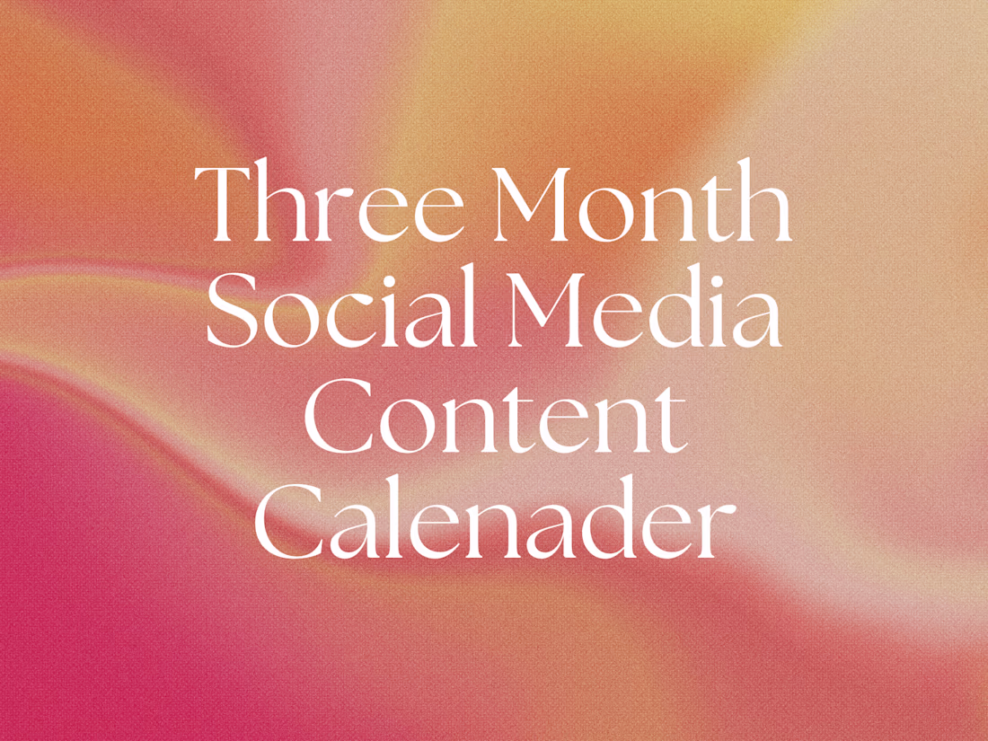 Cover image for Instagram and Facebook Calendar for 3 Months