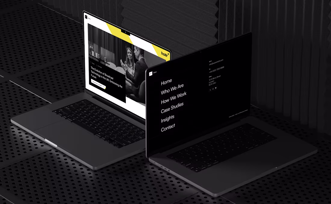 Cover image for Title: Hollr — Website Design & Brand Applications