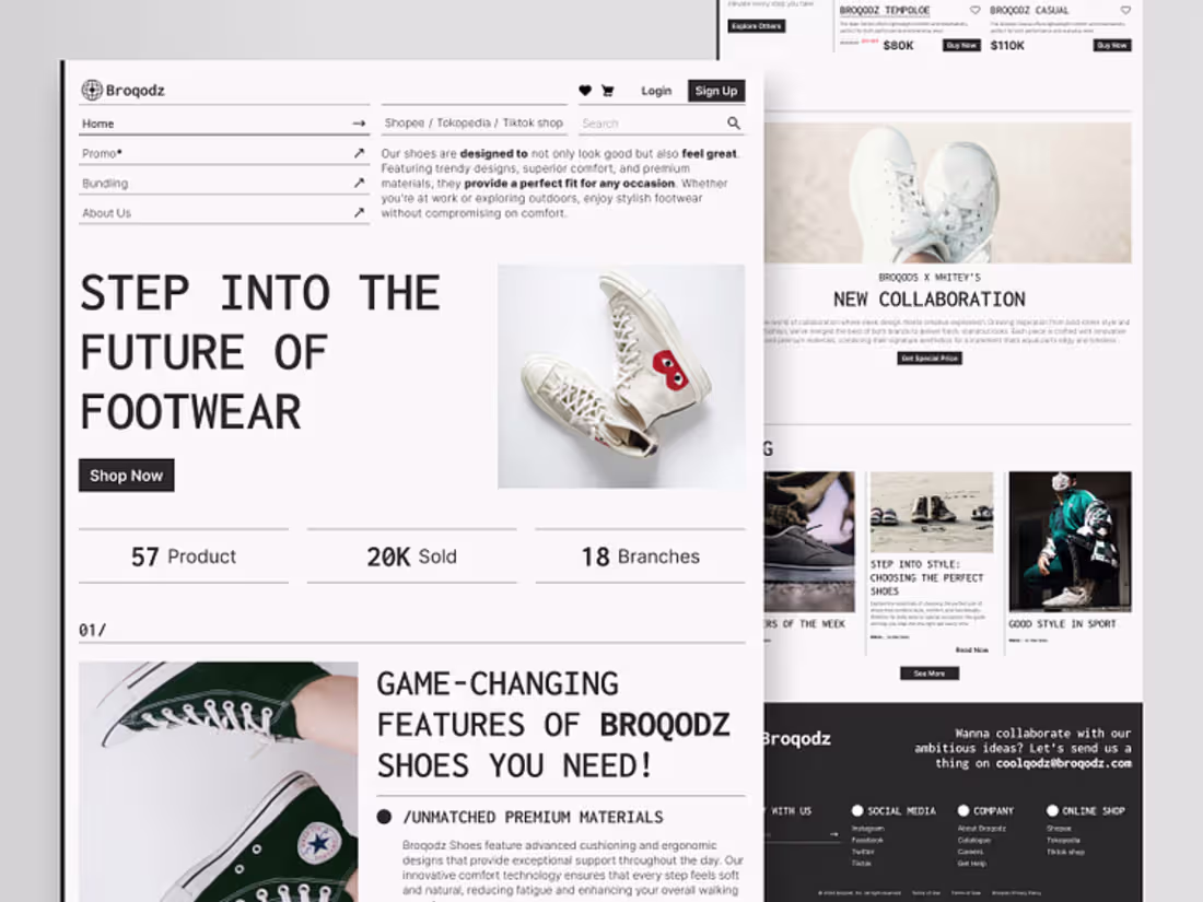 Cover image for Broqodz - Footwear Store Homepage