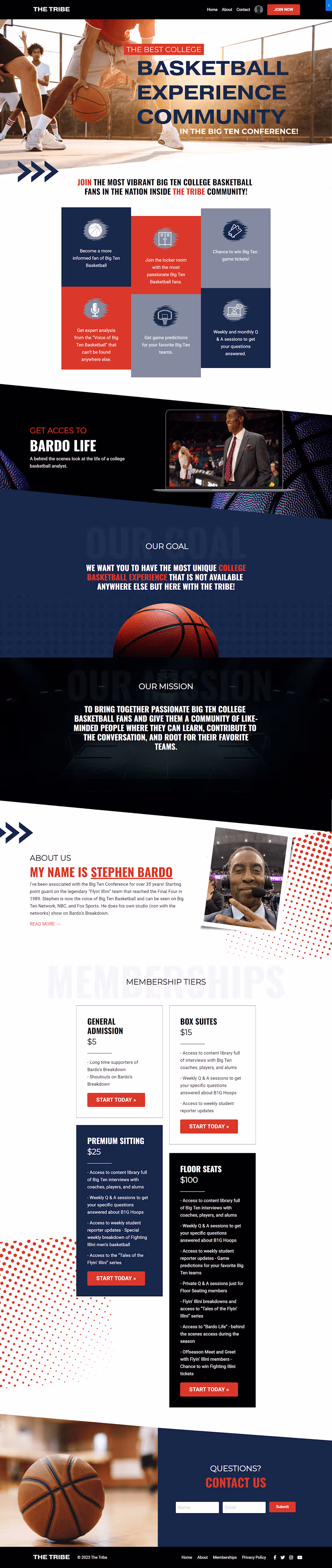 Cover image for Basketball Home Page for Kajabi Community