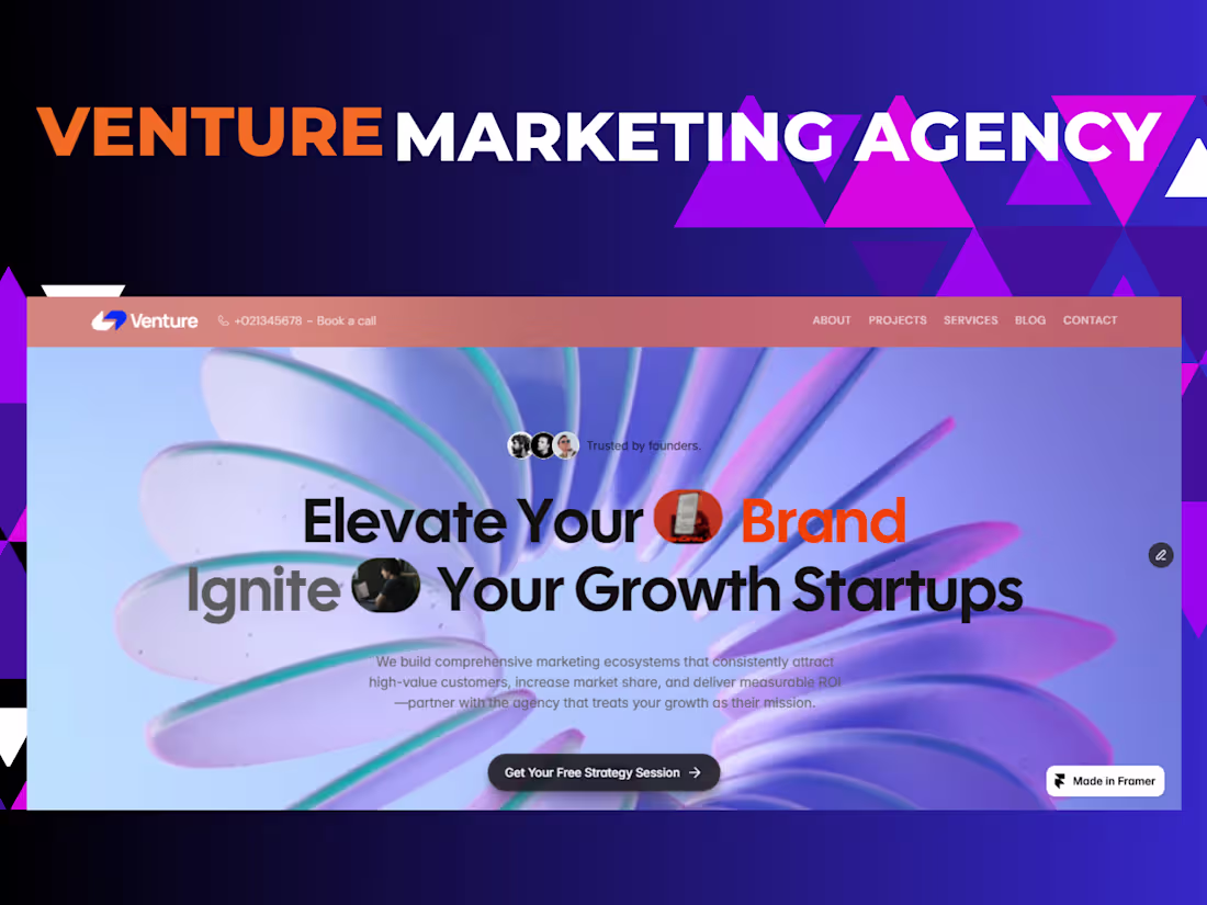 Cover image for Venture Marketing Agency Website Development