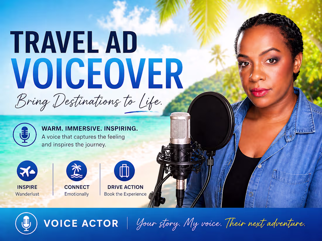 Cover image for Travel / Tourism :Commercial Voiceover