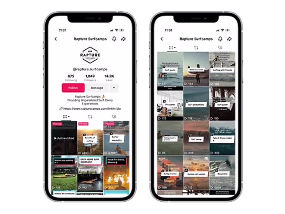 Cover image for SOCIAL MEDIA AND CONTENT FOR RAPTURE SURFCAMPS