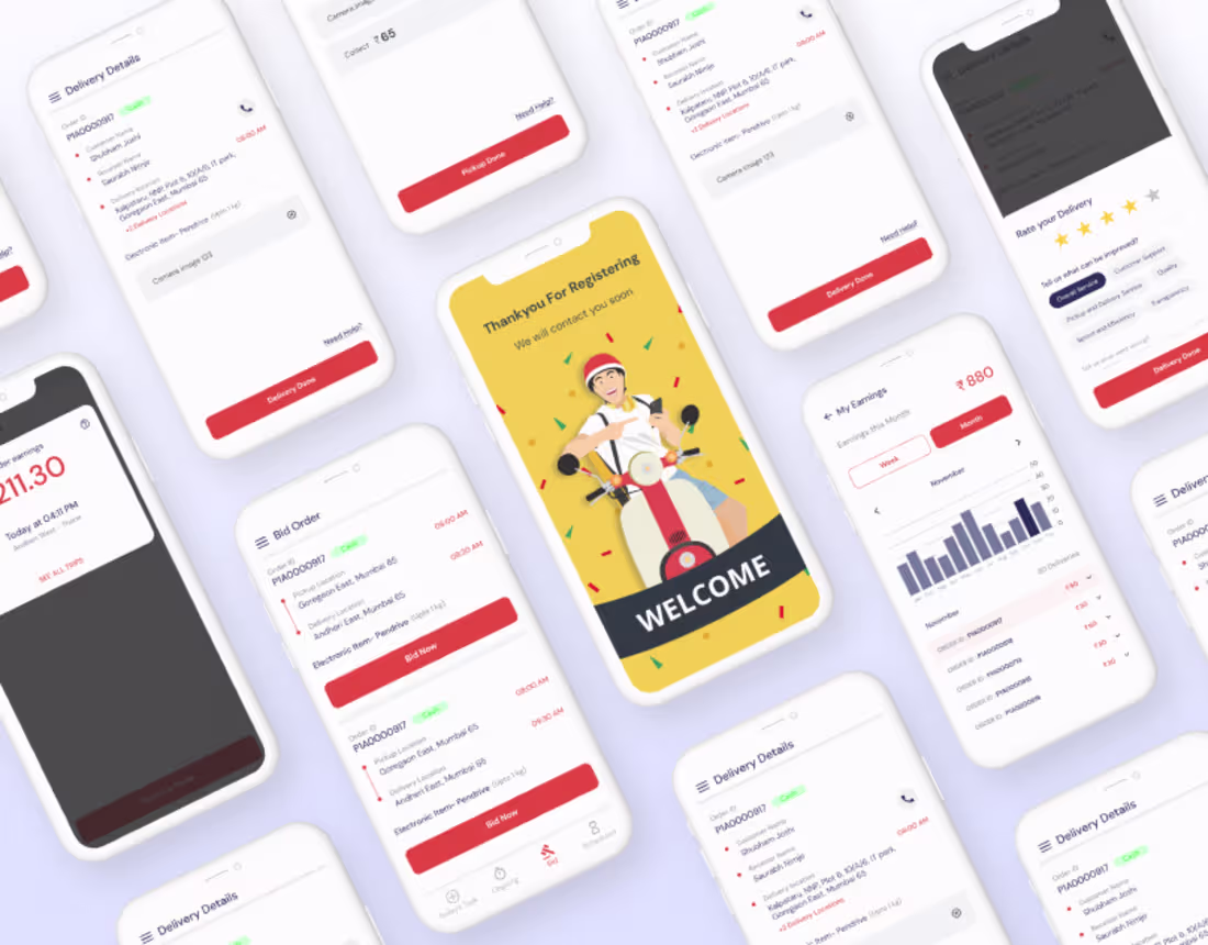 Cover image for Logistics Delivery Partner App - Case Study on Behance