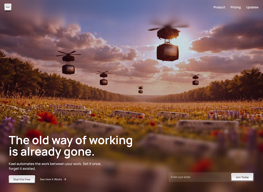 Cover image for Hero Section Exploration for Escape.