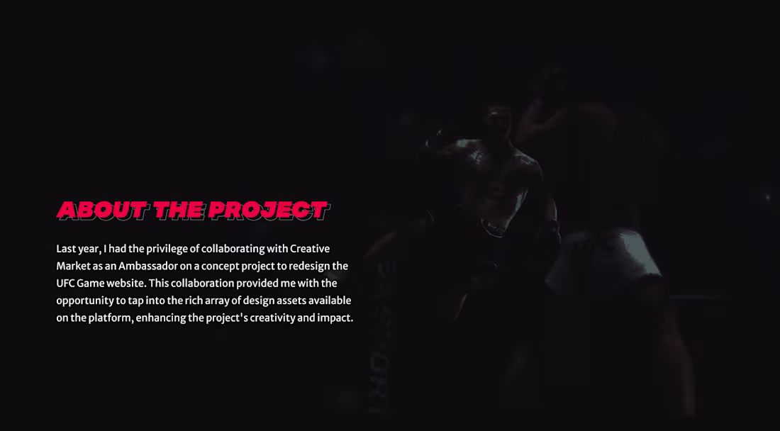 Cover image for Creative Market x UFC Game Website Redesign
