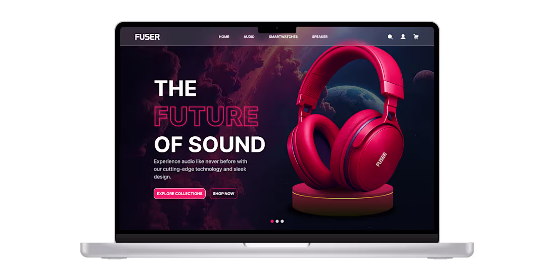 Cover image for Designed a futuristic e-commerce website