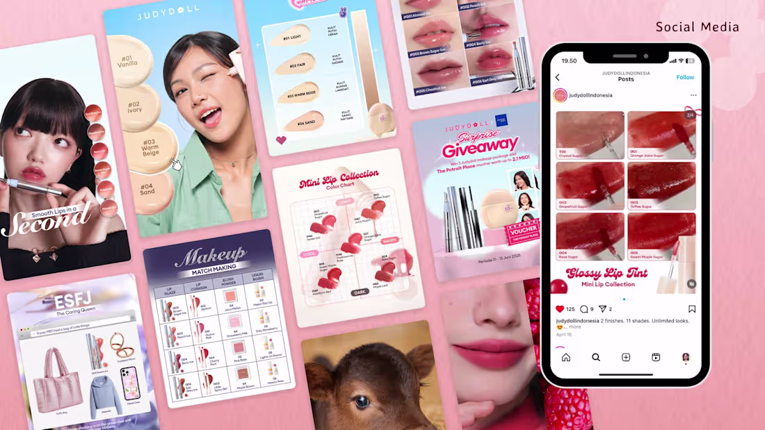 Cover image for Social Media and E-commerce Design for Judydoll Cosmetics