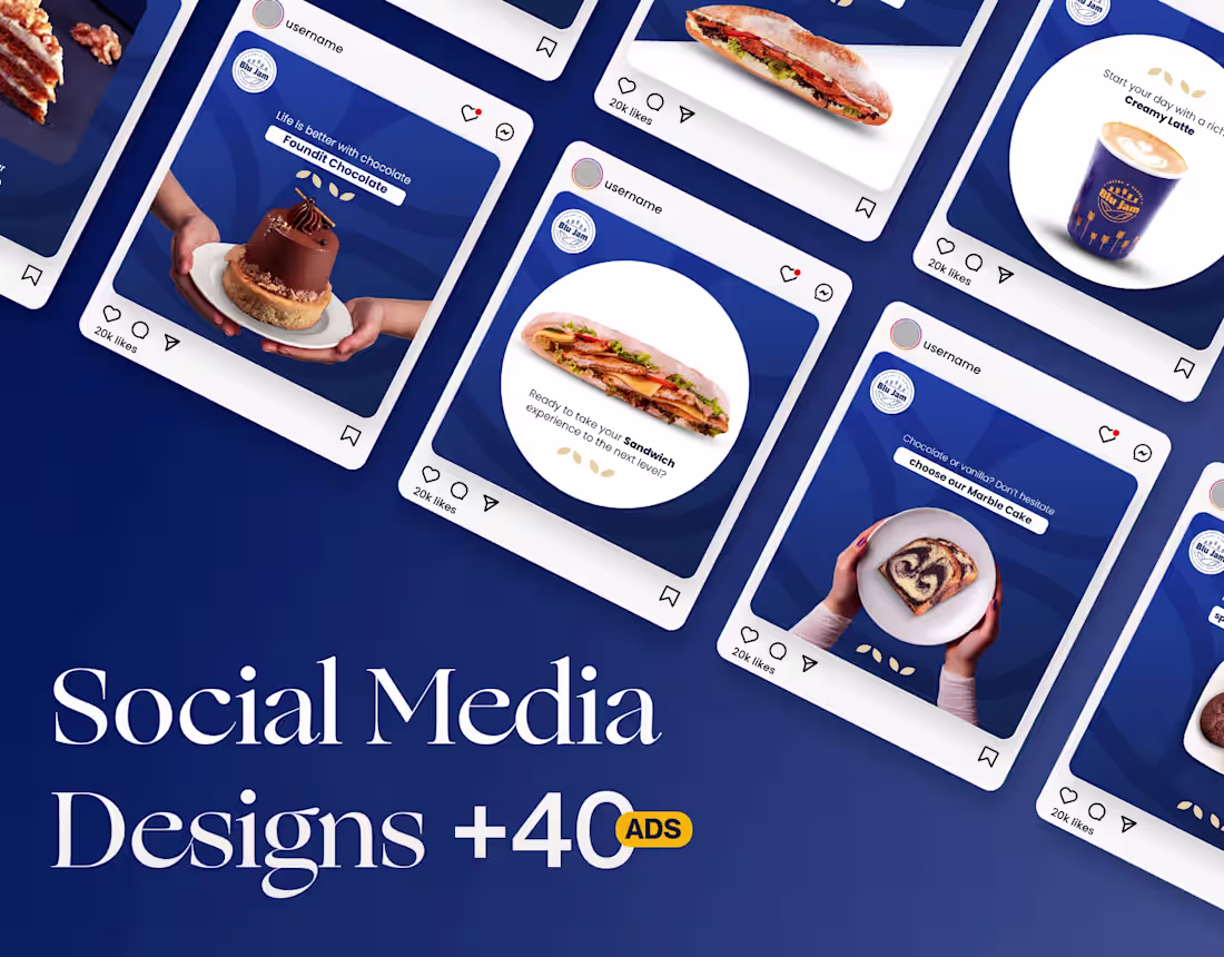 Cover image for BluJam Bakery | Social Media Designs