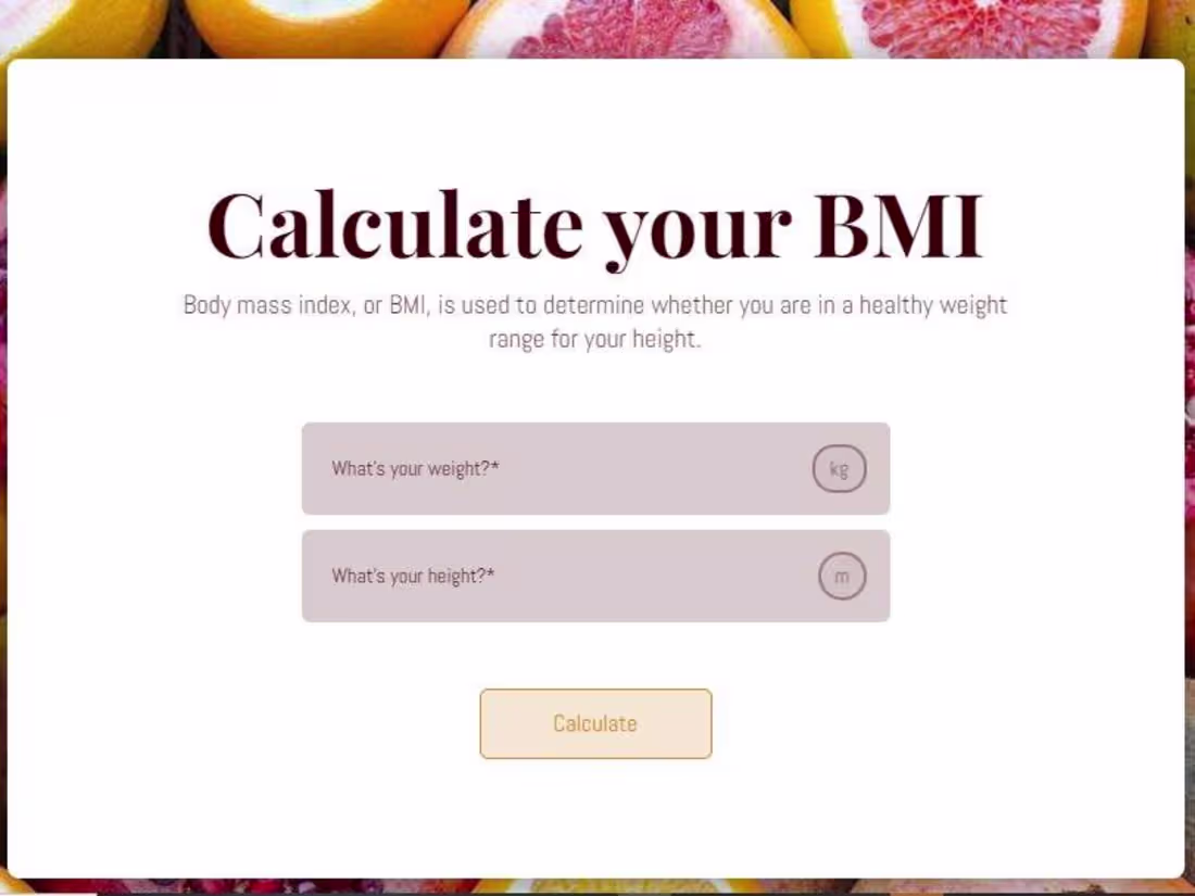 Cover image for BMI Calculator