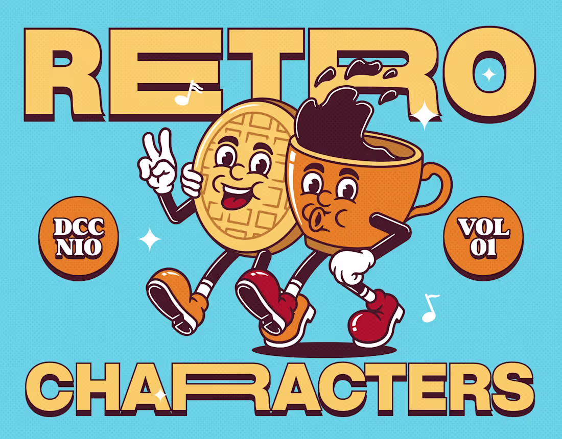 Cover image for Retro Cartoon Characters Vol. 1