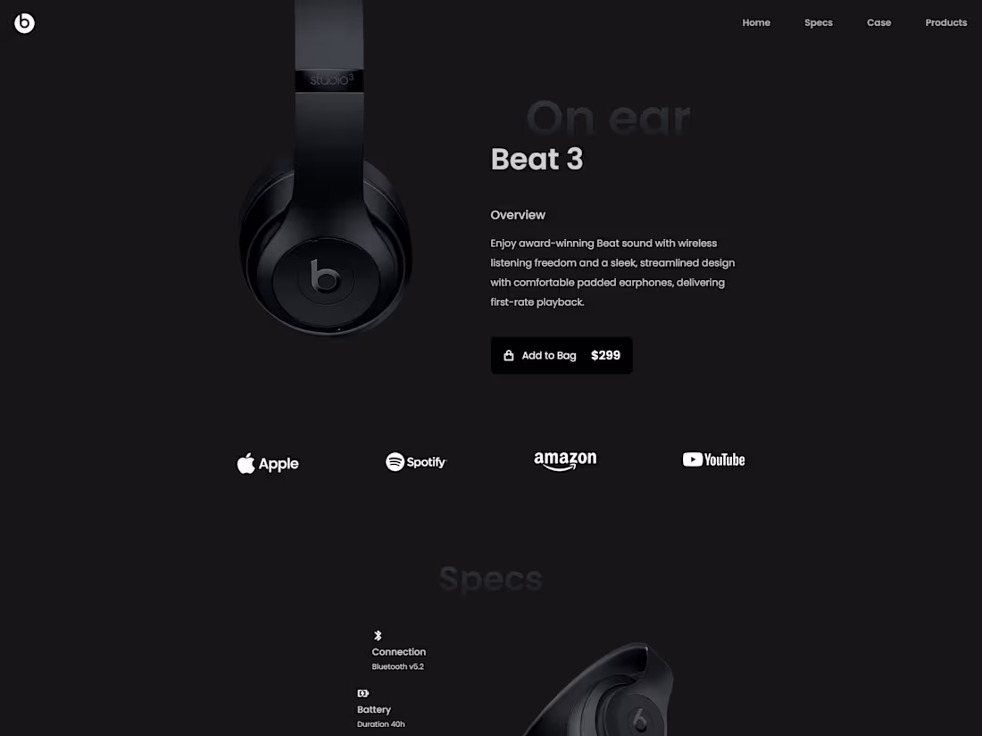 Cover image for Headphones Landing Page