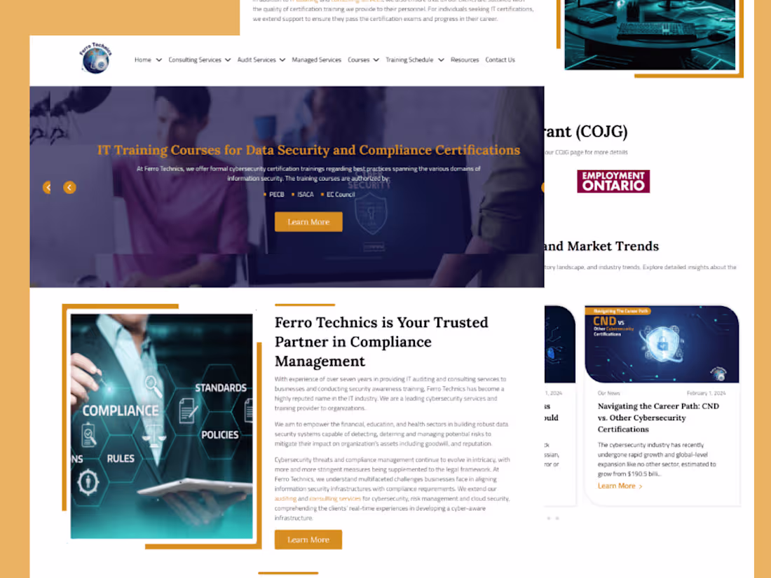 Cover image for Custom Website for Ferrotechnics using HTML, CSS and Javascript