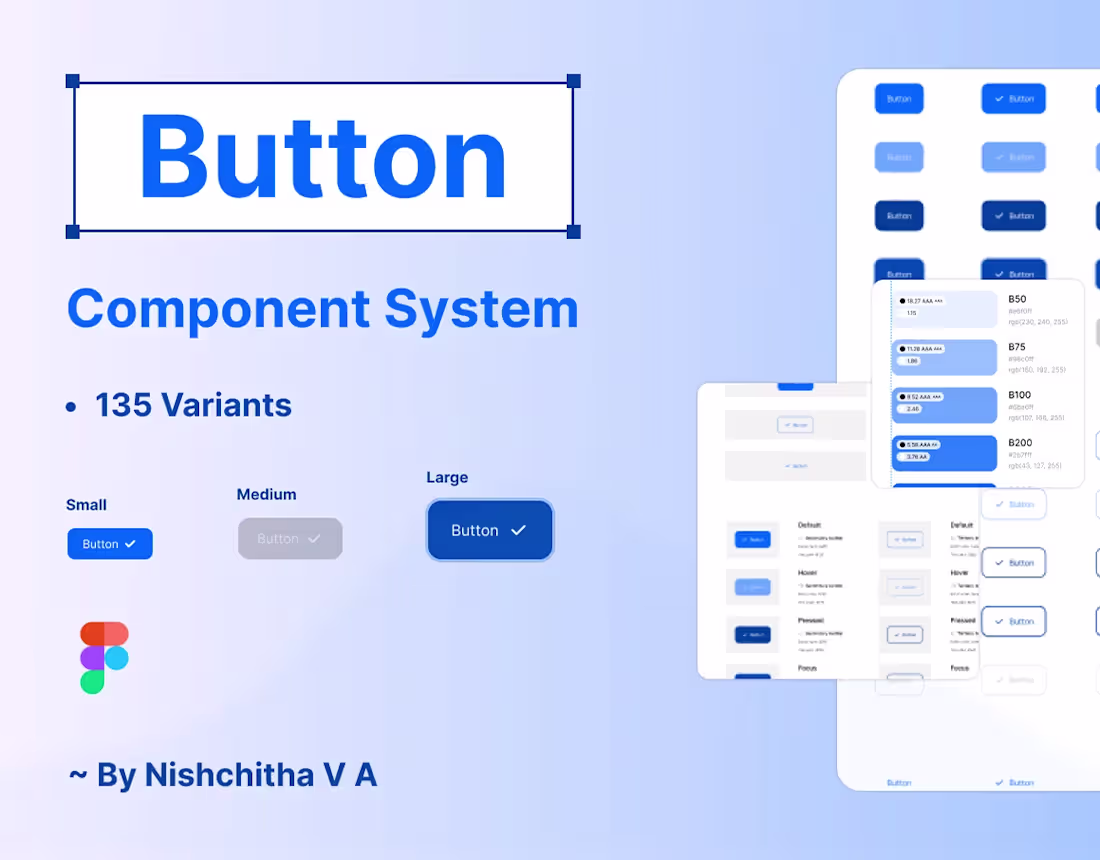 Cover image for Button component design system
