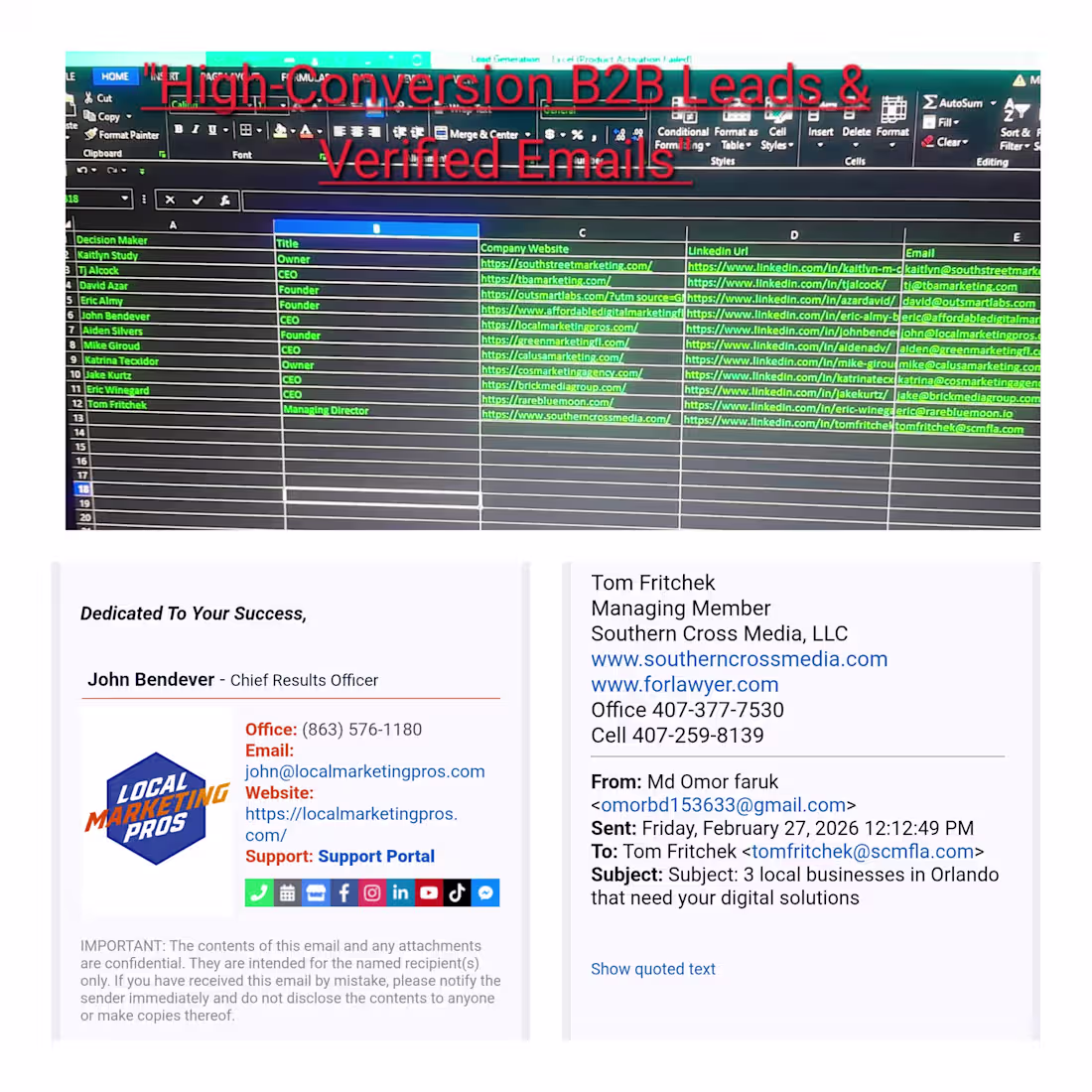Cover image for "High-conversion  B2B Leads &
