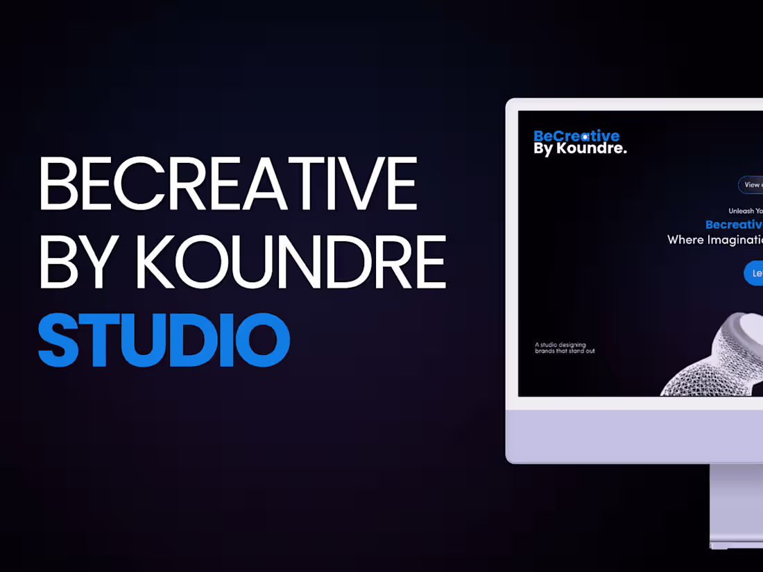 Cover image for UX/UI Website Becreative Studio 