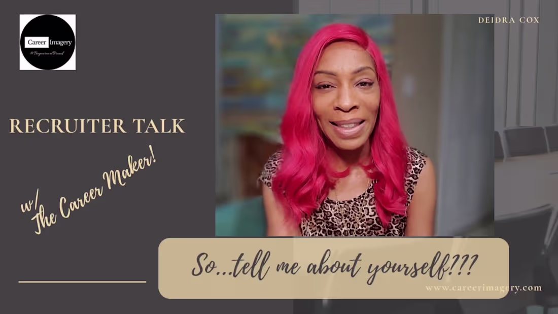 Cover image for ⭐ RECRUITER TALK ⭐ Answering: "Tell me about Yourself!"