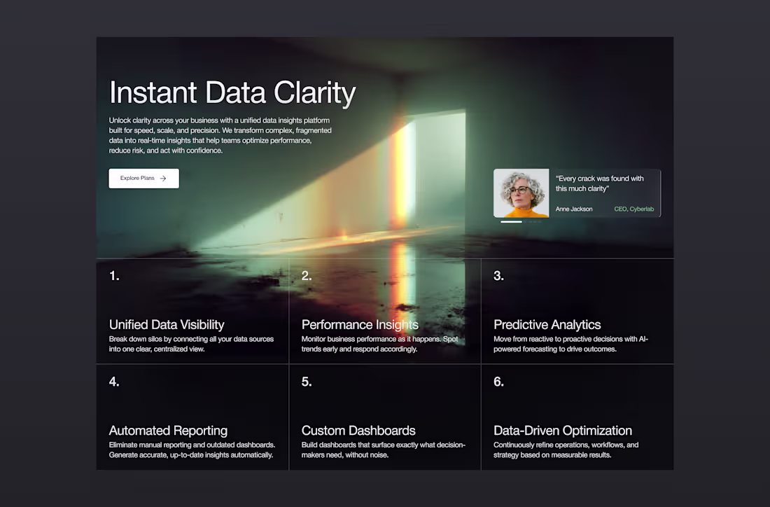 Cover image for Features Section for Data Engineering agency. Any feedback c...