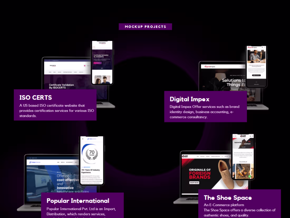 Cover image for WEB DESIGN MOCKUPS