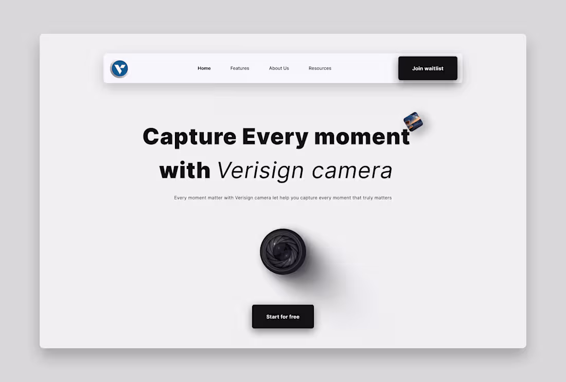 Cover image for Verisign website design