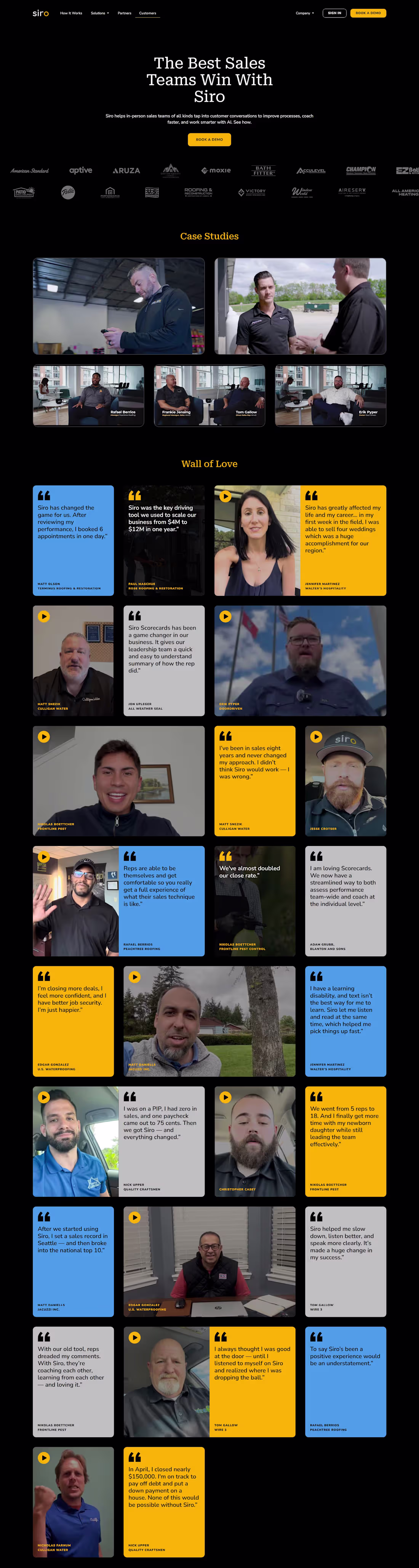 Cover image for Siro | AI Sales | Webflow Website