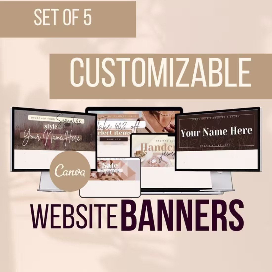 Cover image for Set of 5 Website Banner Templates