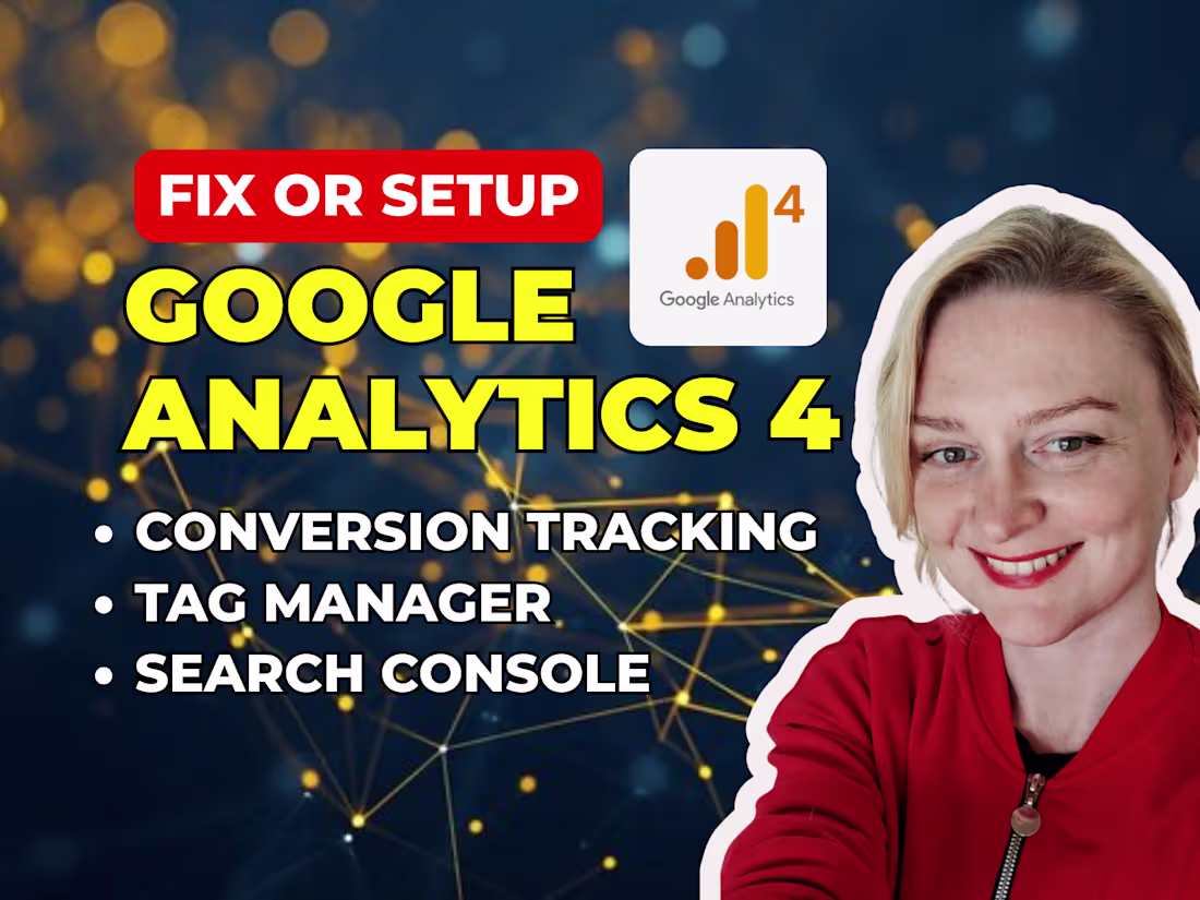 Cover image for Setup GA4, fix issues & configure conversions